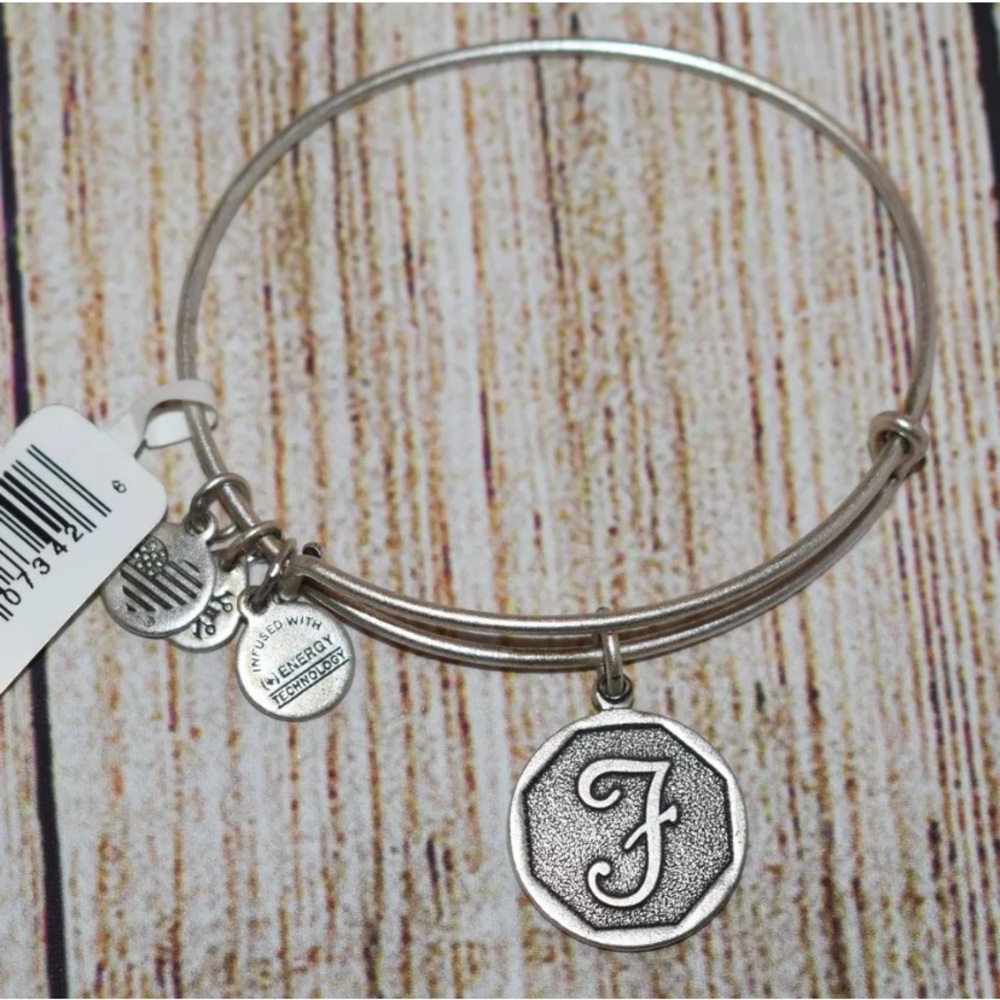 Alex and Ani Silver Letter F Bracelet